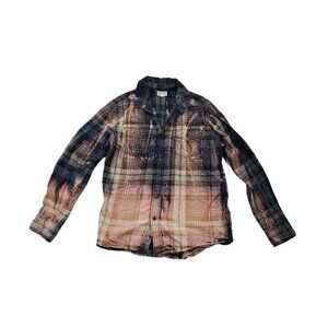 Converse One Star Bleached Look Women's Button Down Shirt Sz M